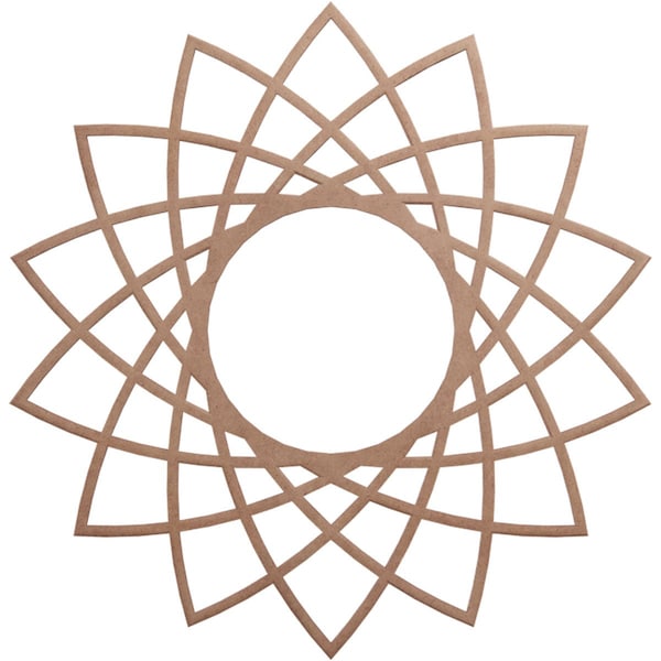 Ekena Millwork Eleanor Wood Fretwork Pierced Ceiling Medallion, Wood (Paint Grade), 22"OD x 8 1/2"ID x 3/8"T CMWP22X22X0375EAMF - main